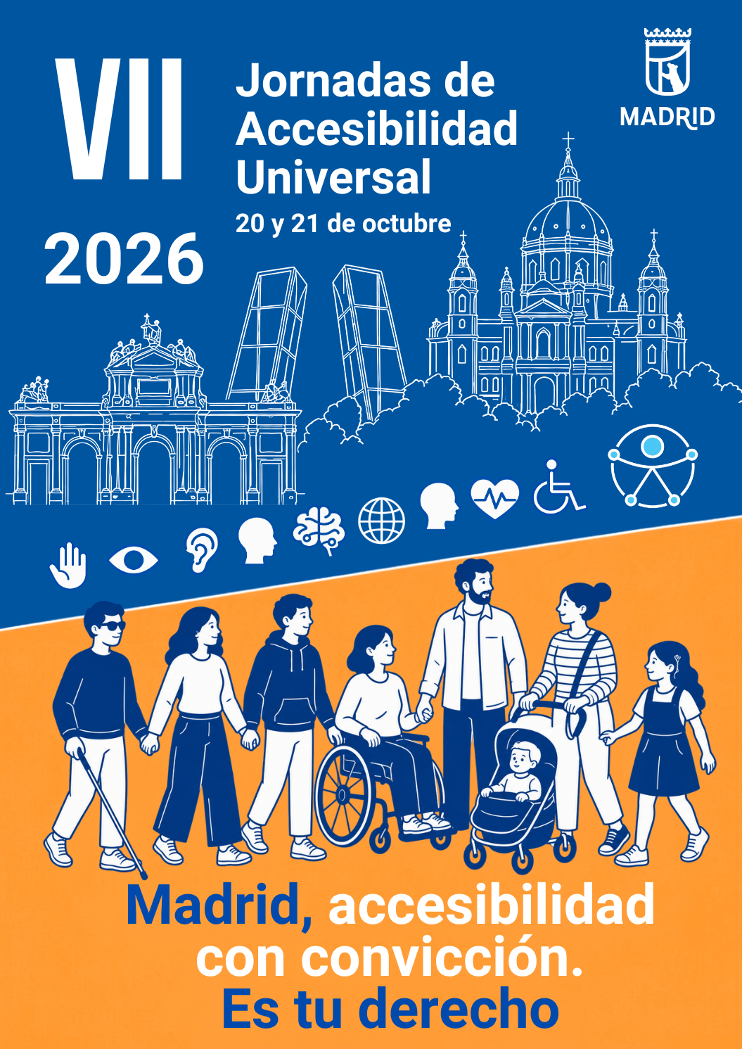 Cartel oficial de las VII Jornadas de Accesibilidad Universal 2026
